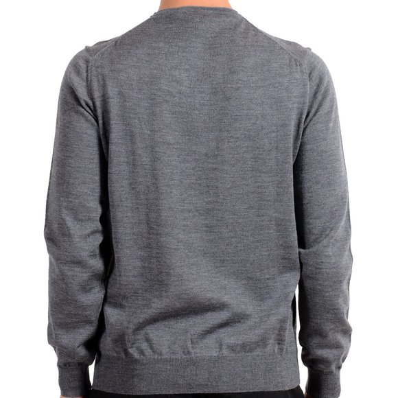 Roberto Cavalli 100% Wool Gray Crewneck Sweater - Picture 3 of 6